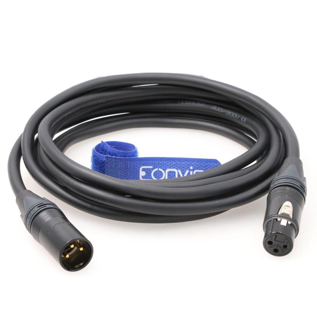 24V DC Power Cable for Eonvic LED Lights, Neutrik 3-Pin XLR Female To 3-Pin XLR Male (3M)