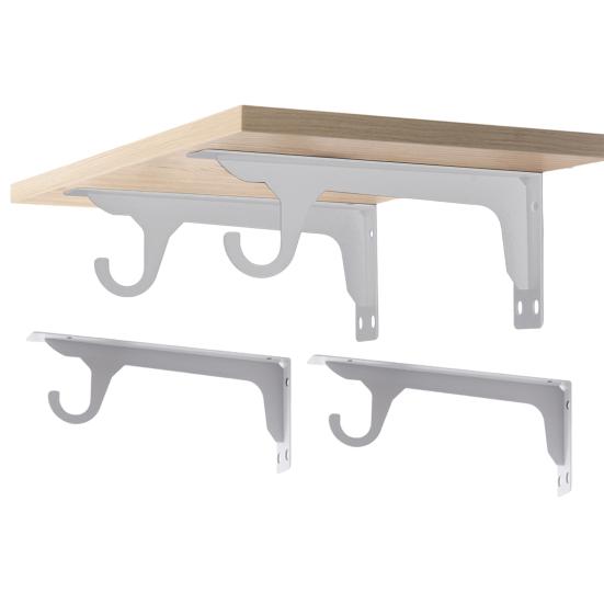 1/2Pcs Support Frame Heavy Duty Industrial Shelf Brackets Steel Wall Shelf Support