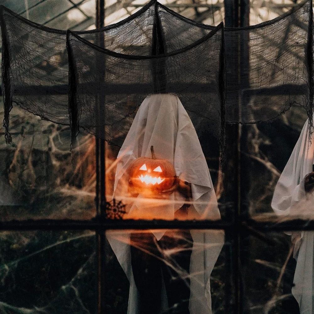 Scary Halloween Gauze Reusable Creepy Gauze Cloth Spooky Mesh Gauze Halloween Party Decorations