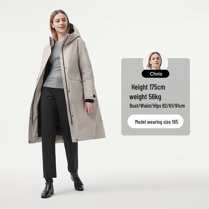 Tanboer Women's Long Hooded Goose Down Winter Coat