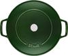 staub Saute Pan Basil Green Two Hand Cast Enamel Pot Shallow Sukiyaki Compatible with IH Japanese Blaiser "Blazer 24cm" [Authorized Product] 40511-479