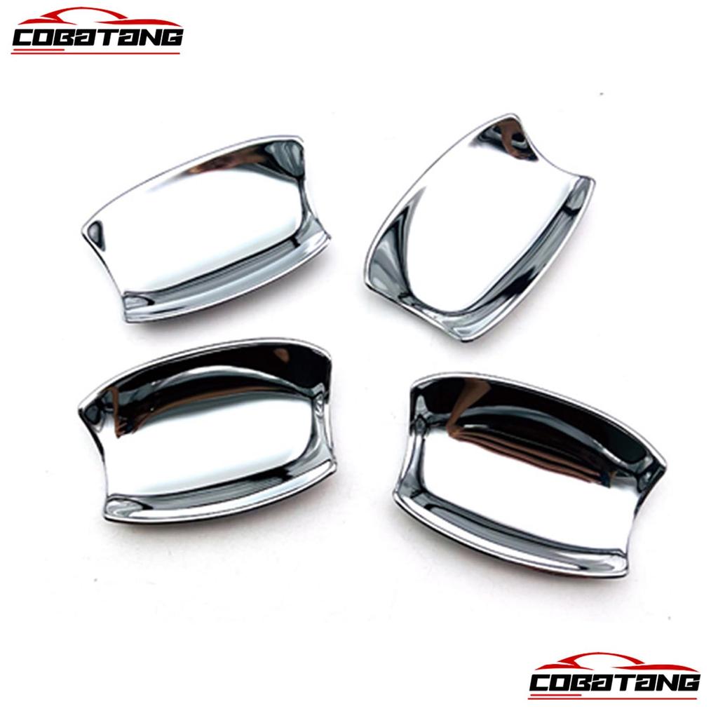 COBATANG Door Handle Door Bowl Garnish Carbon Fiber Exterior Chrome Plated for Mitsubishi Outlander PHEV GN0W Covers, Protectors, Parts,