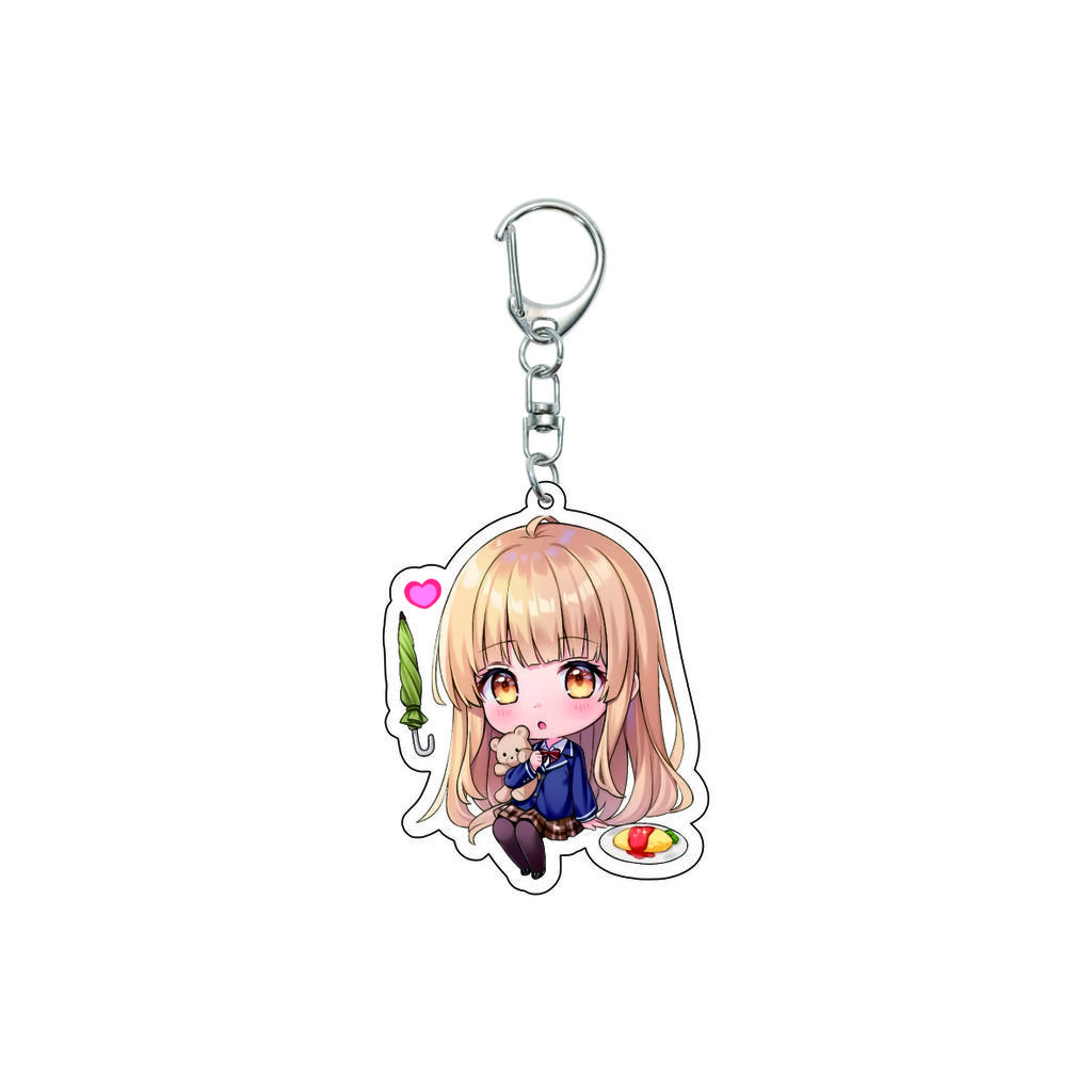 55MM Anime banG Dream Keychain Toyama Kasumi/Saya Yamabuki/Hanazono Tae Key Chain Acrylic Model Plate Christmas Gifts