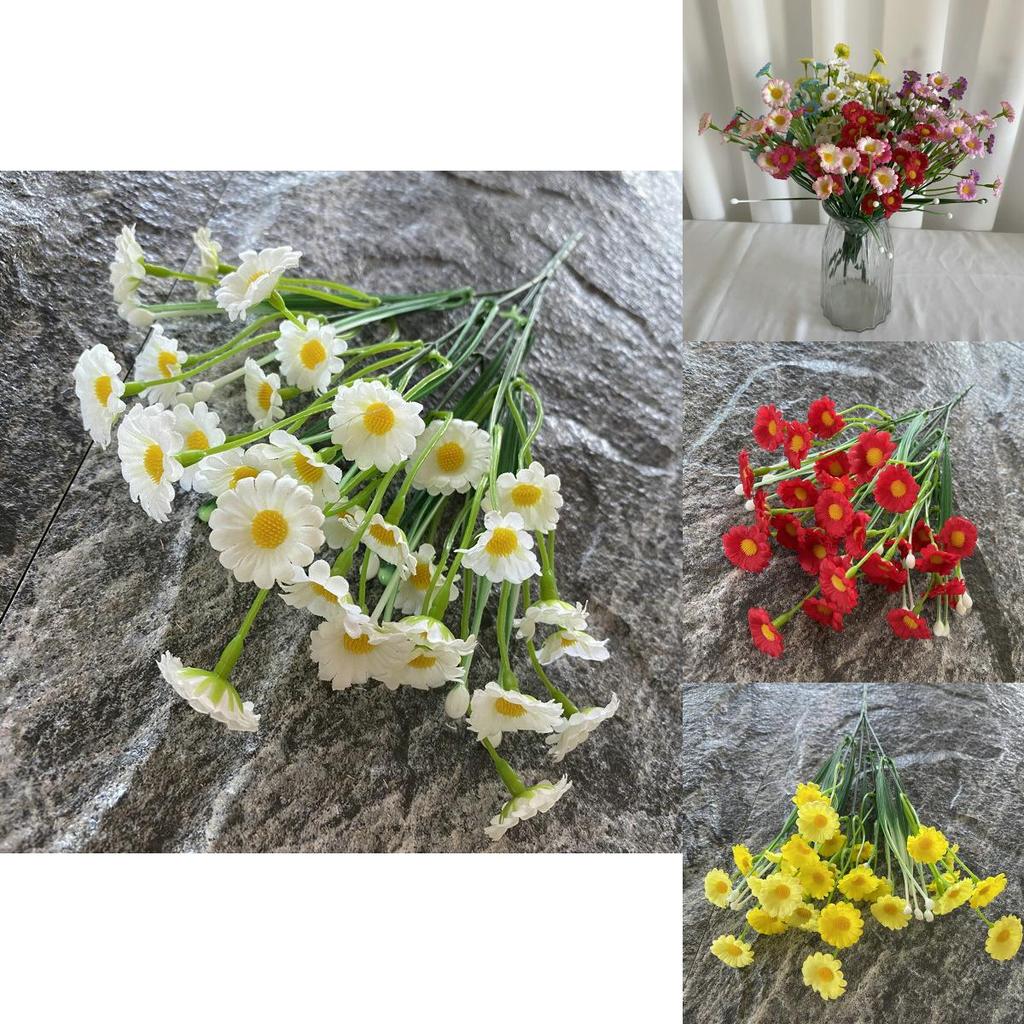 Artificial Mini Daisy Bouquet With Silk Material For Diy Crafts And Party Decor