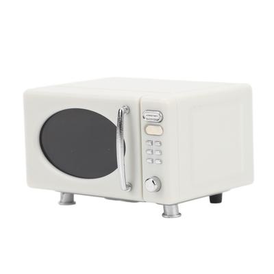 Modelo de Micro-ondas de Casa de Bonecas em Miniatura Alta Simulação Acessórios de Cozinha Ornamentos Casa Pequena
