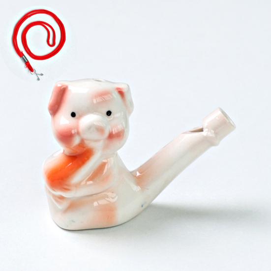 Mini Keramik Wasservogel Pfeife Niedliche Chinesische Tierkreiszeichen Tiere Geräuschmacher mit Aufhängeschnur Nachahmung Vogelruf Pfeife Kinderspielzeug für die Badewanne