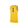 Jordan College Replica Michigan Letter Number Print Comfortable Breathable V-Neck Basketball Jersey Men Jersey Yellow CD3151-728