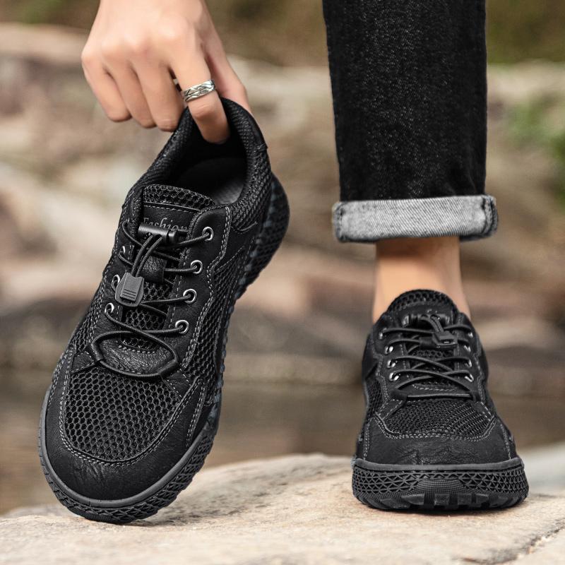 Man Walking Trainers All-match Mesh Sneakers Men Designer Treking Footwear Comfortable Lace Up Casual Shoes Sport Shoes