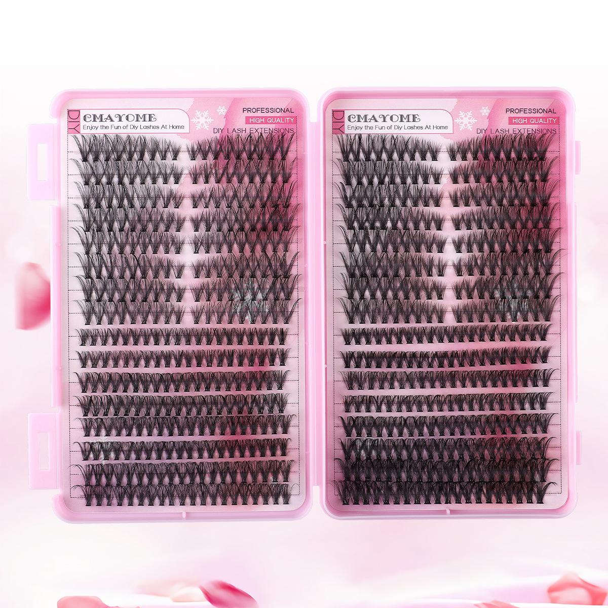 

608 Clusters Of Single-Cluster False Eyelashes 10-16Mmdiy Segmented Natural Dense D-Curve Self-Grafting