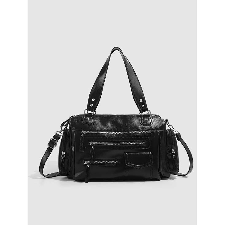 2025 New Punk Style Large Capacity Tote Bag, Niche High-End Versatile Commuting Shoulder and Crossbody Bag for Women