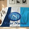 1PC SSC Napoli Custom Name Patterned Flannel Blanket Suitable For All Seasons for Home Decor Warmth and Comfort Gifts Holiday Present