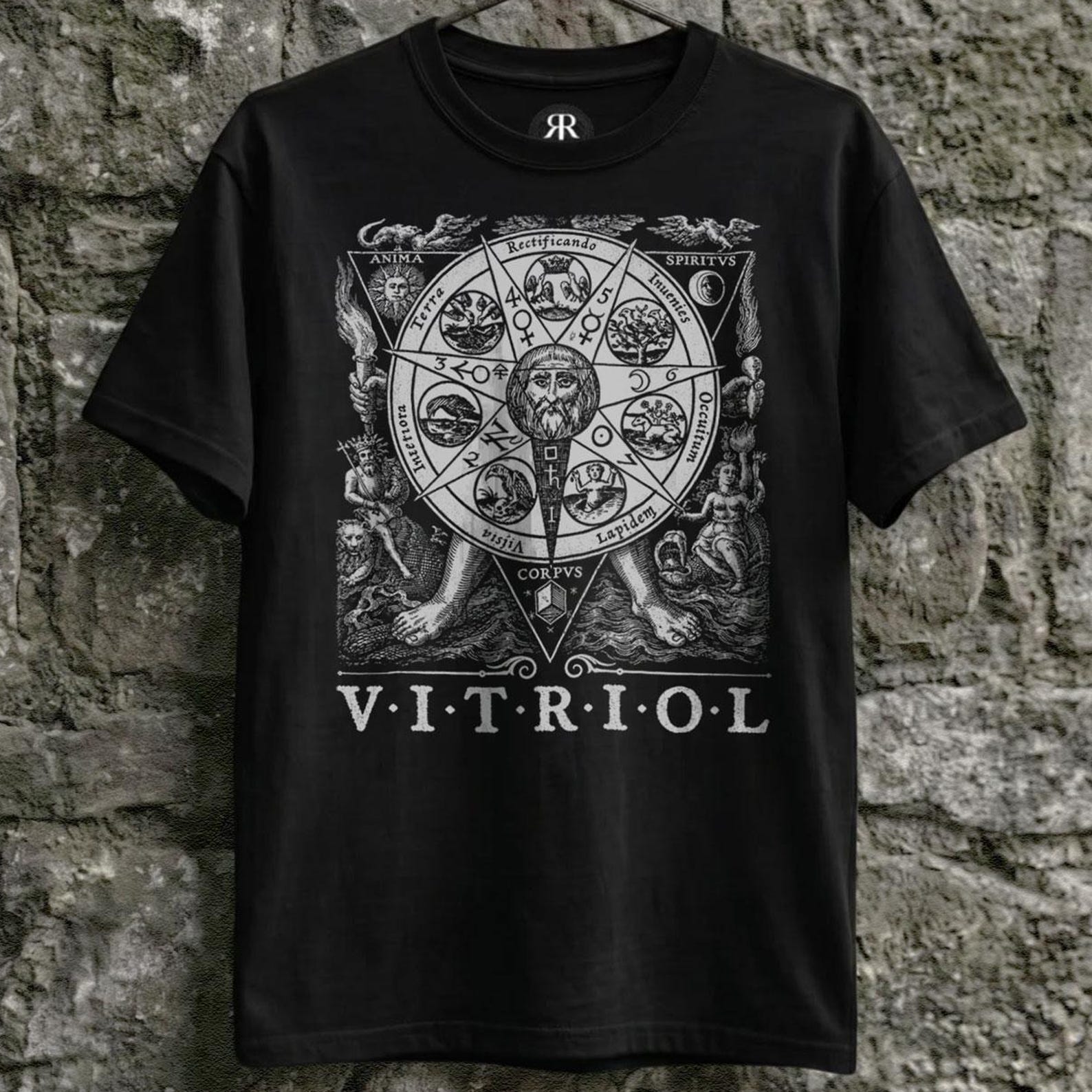 Vitriol Shirt - Philosopher s Stone, As Above So Below, Alchemy Graphic Tee 2XL