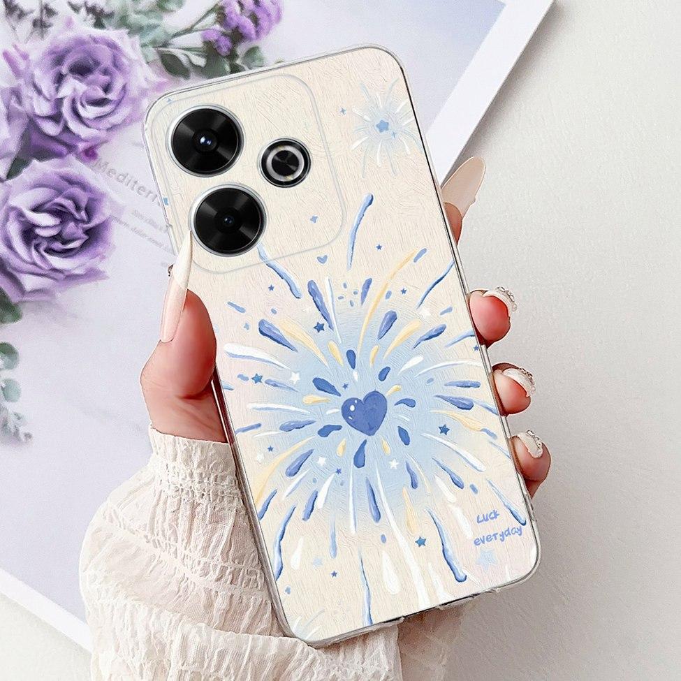 Clear Casing For Xiaomi Poco M6 Plus Cover For Xiaomi Poco M6 4G Case Luxury Butterfly Love Fashion Flowers Cool Lion Painted