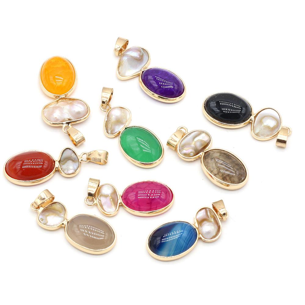 1Pc Unique Natural Stone Agate Pendant, Bohemian Irregular Women Charms for DIY Necklace Earrings Decoration Accessories, Carnival Jewellery Making
