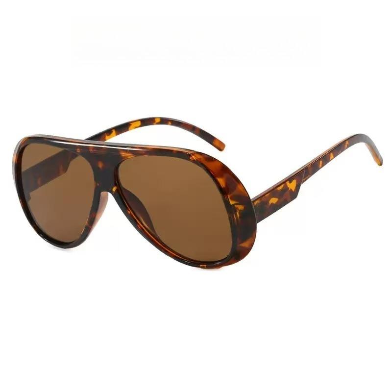 2026 New Vintage Pilot Oversized Sunglasses Retro Frog-Eye Frames UV400 Shades Eyewear Unisex Trendy Summer Sunscreen Glasses
