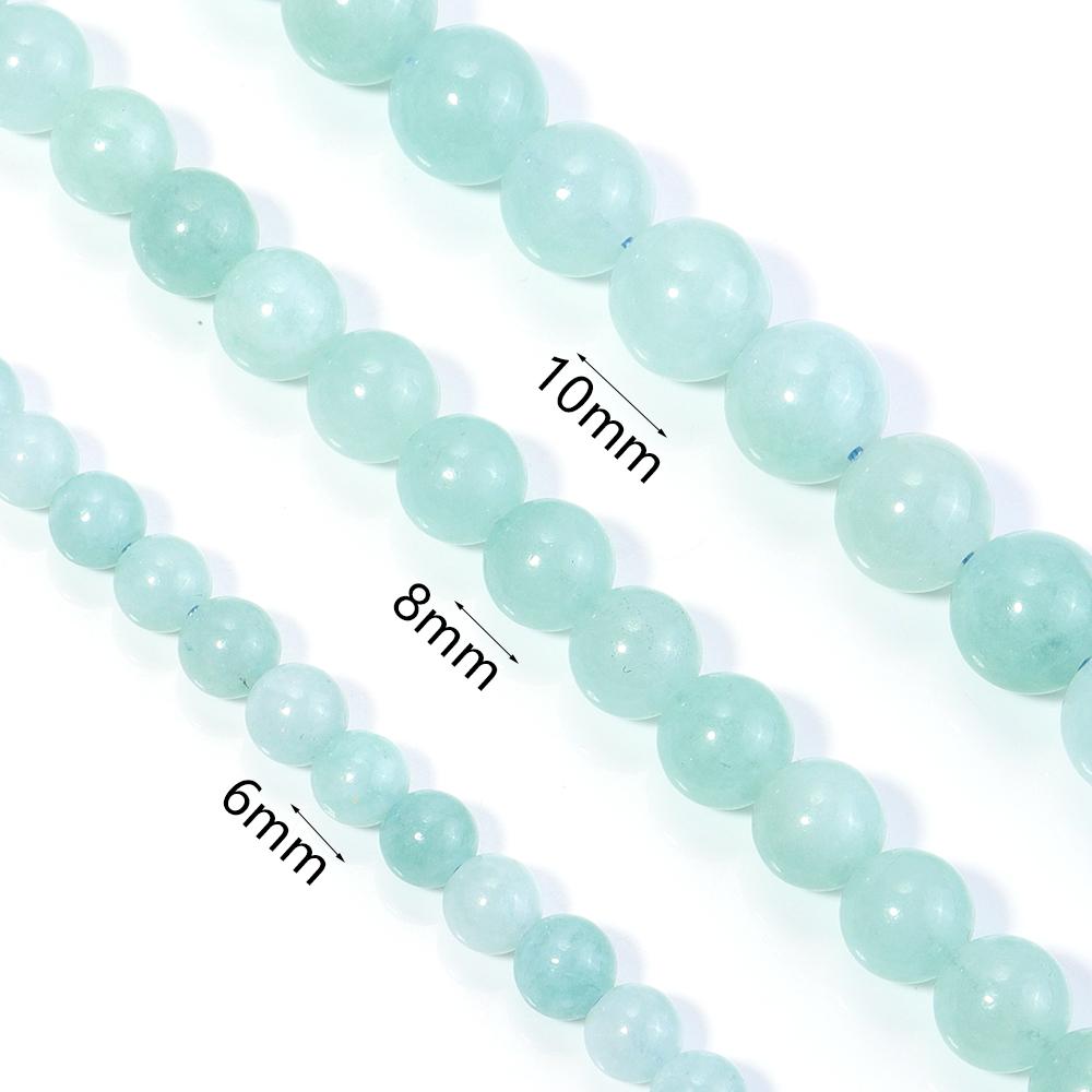 Natural Burma Jade Stone Beads 6 8 10mm Green Round Loose Gemstone Beads for Jewelry Making DIY Necklace Bracelets Accessories