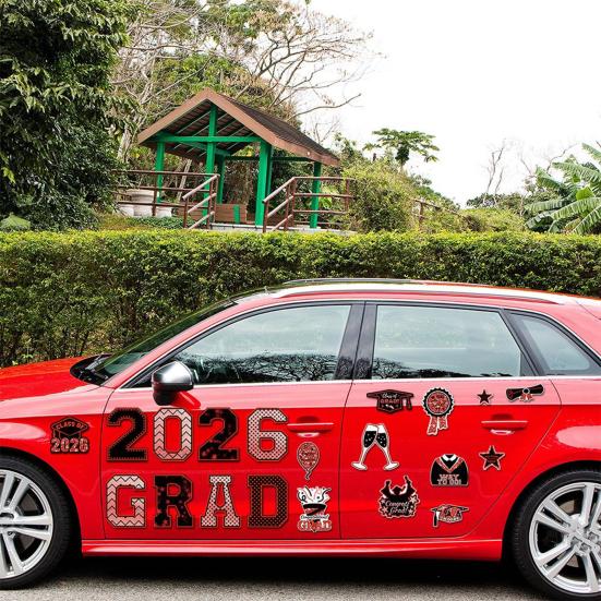 2026 Graduation Magnetic Car Decals Waterproof Graduation Car Magnets Fade-Resistant Reusable Party Decor for Vehicles