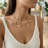 Boho Shell Starfish Scallops Pendant Necklace For Women Ocean Series Seahorse Dolphin Rice Beads Choker Beach Vacation Jewelry