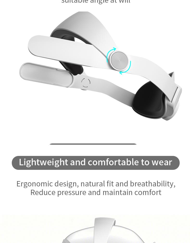 Adjustable Head Strap For Oculus Quest 2 VR Headwear Glasses Adjustable Improve Comfortable And Replaceable Headwear Accessorie