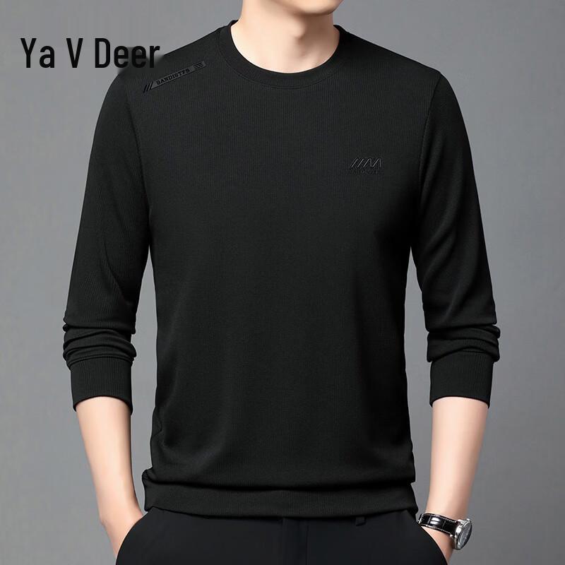 Yalu Men s Solid Color Crewneck Sweatshirt M