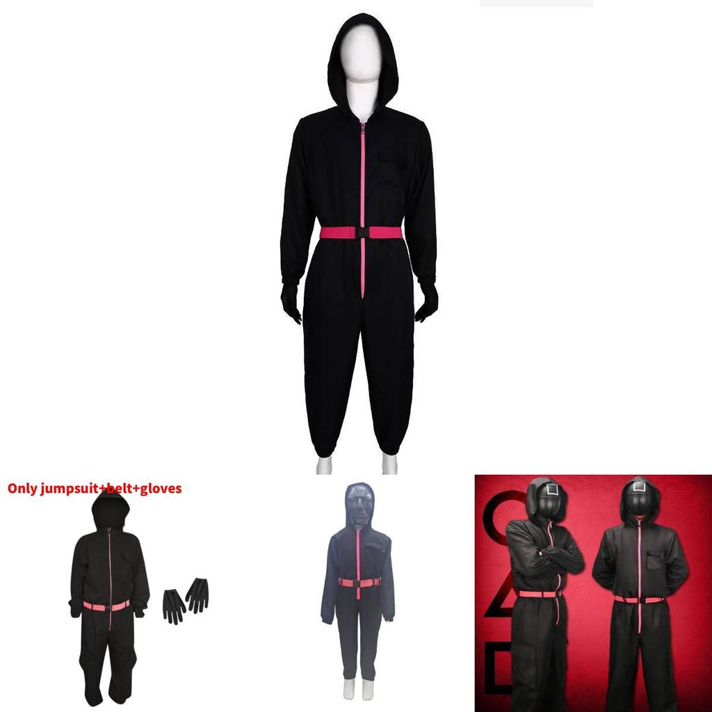 Squid Game Popular Movie Halloween Costume For Kids With Cotton Blend Fabric Cosplay Suit