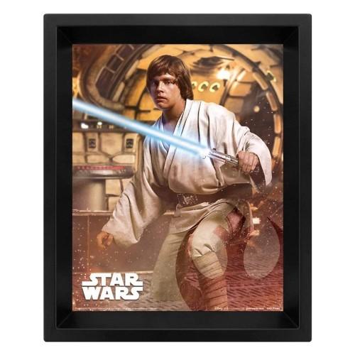 Star Wars Vader Vs Skywalker Luke Skywalker 3D Lenticular Framed Poster