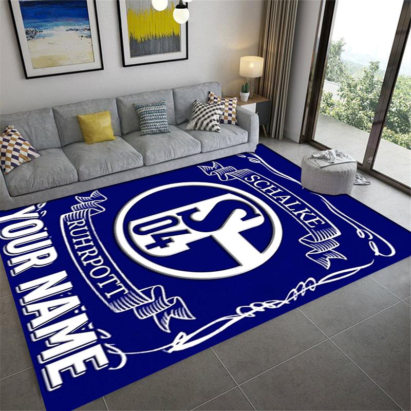Custom Name FC Schalke 04(2) Carpet Rug for Living Room Bedroom Home Sofa Decoration,Kids Play Non-slip Floor Mat