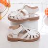 Cute Girls Sandals Bow Peep-toe New Soft Hook & Loop Beige Kids Princess Shoes Casual Sandals Cute Children Shoes Non-slip