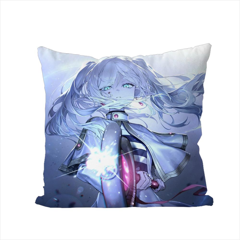 

Anime FFrieren Pillow Case For Car Sofa Decorative Home Doublesided Print Plush Square Throw Pillow Cushion Cover 30x30cm