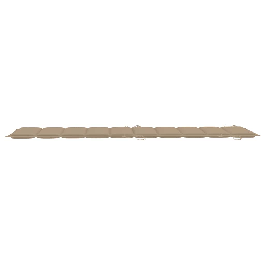 Folding Sun Lounger with Cushion Solid Acacia Wood