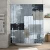 Contemporary Artistic Grey White Bath Shower Curtain Waterproof Decorative Liner for Bathroom
