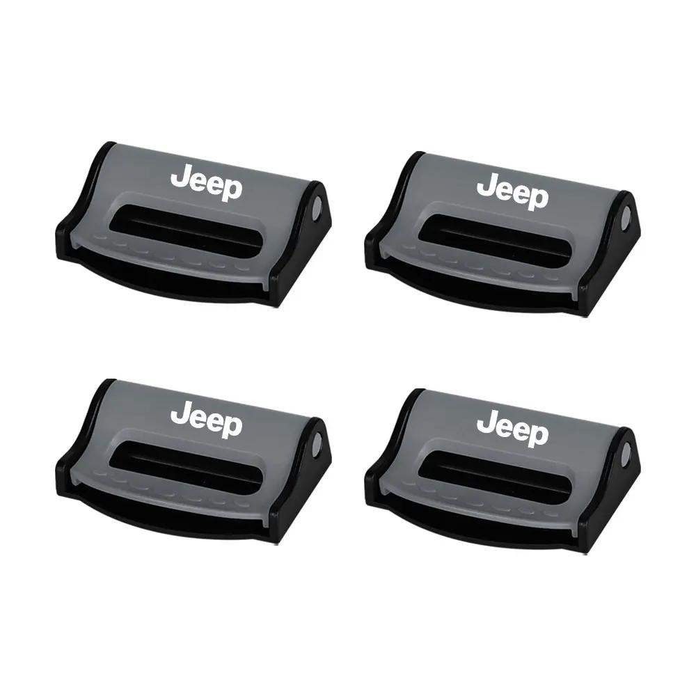 For Jeep Car Safety Seatbelt Stopper Buckle Auto Seat Belt Limit Stop Clip For Jeep Grand Cherokee Wrangler JK Gladiator Comp