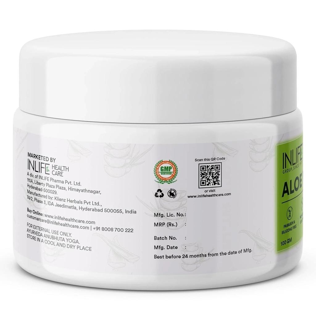 INLIFE Aloe Vera Gel for Face & Hair - 100g