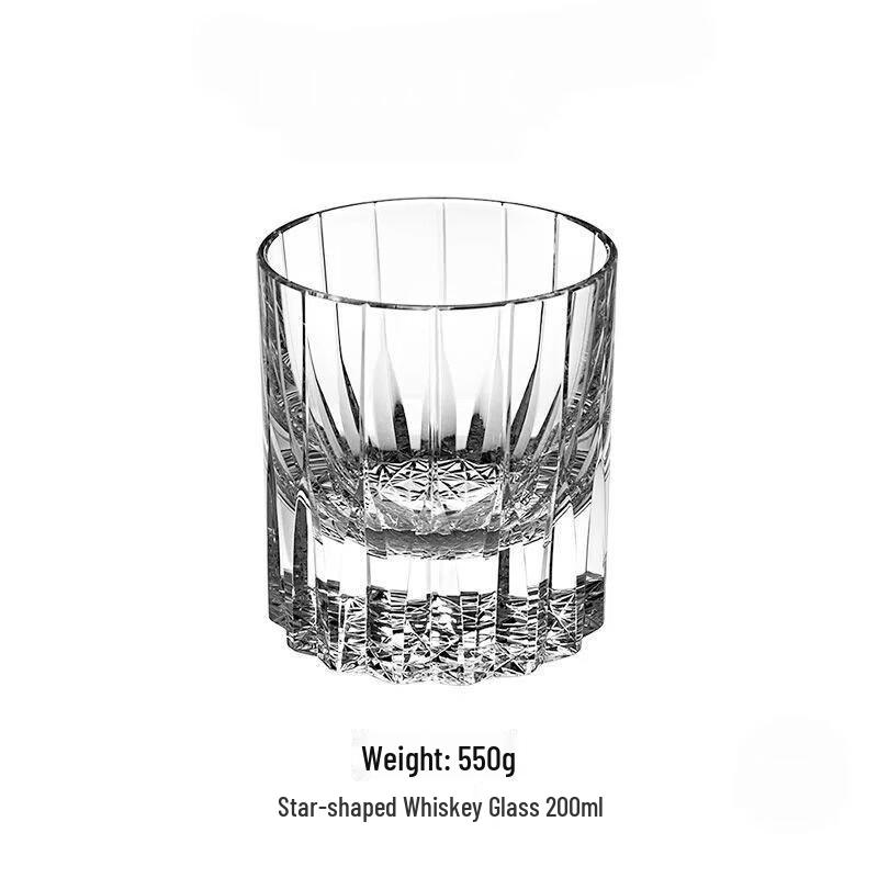 LISM Starburst Crystal Glass Tumbler Set