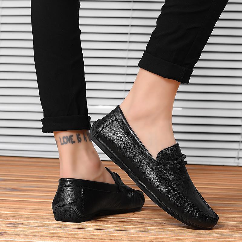 New Style of Doudou Shoes Men's Small Leather Shoes Korean-style Instagram Trendy Shoes Light-soled Casual Lazy Shoes