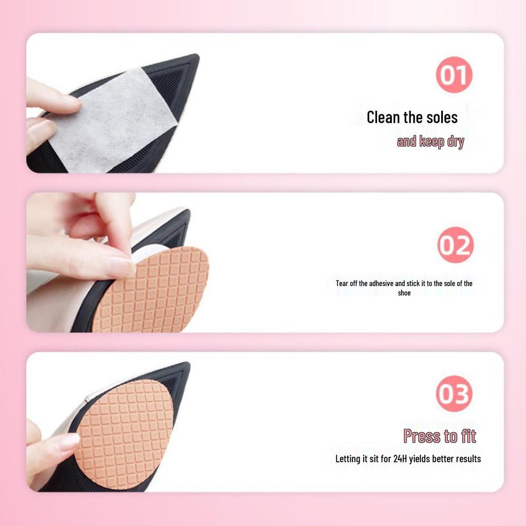 Rhombus Sole Anti-Slip Sticker for High Heels: Forefoot Protection & Durable Rubber for Wear Resistance