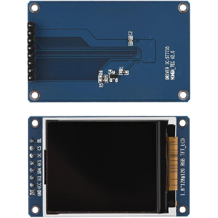 Bewinner 1.8inch LCD Display Module, TFT Screen Module 128 x 160 Resolution Onboard Driver ST7735 SPI Interface, Full-Color LCD Screen Display