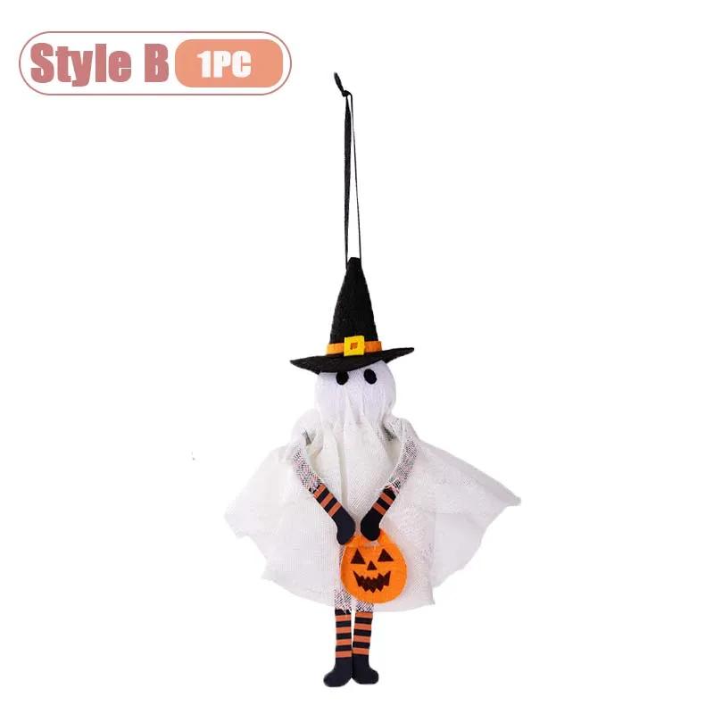 1-10PCS Halloween Hanging Decoration Pumpkin Ghost Cat Skeleton Wall Decor for Indoor Party Home Holiday Scene Arrangement