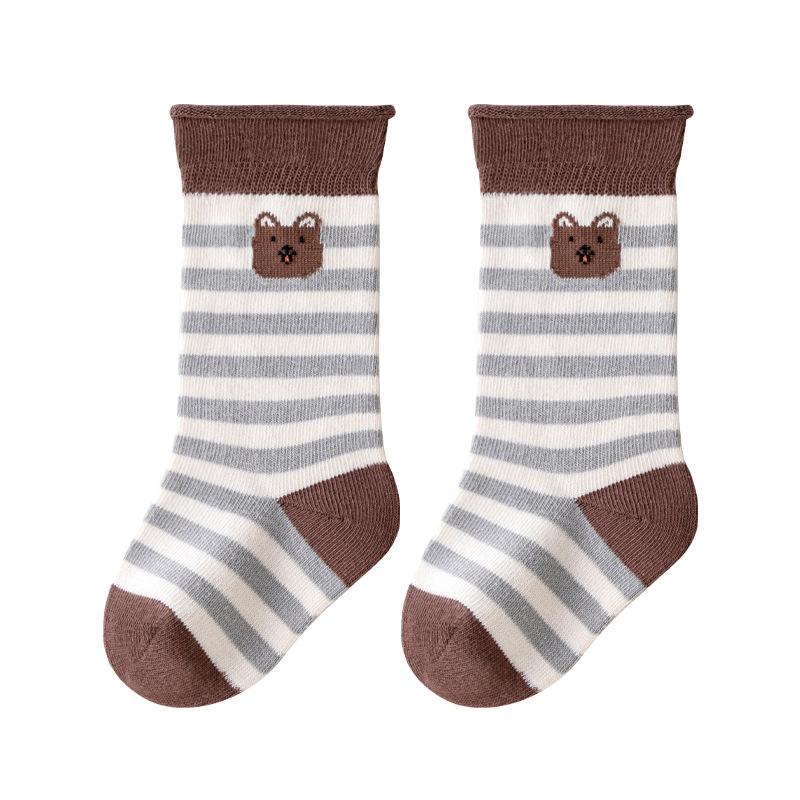 

Носки для мальчиков и девочек с рисунком Носки без пятки Носки из чесаного хлопка Спортивные носки с полосатым узором Весна Осень M