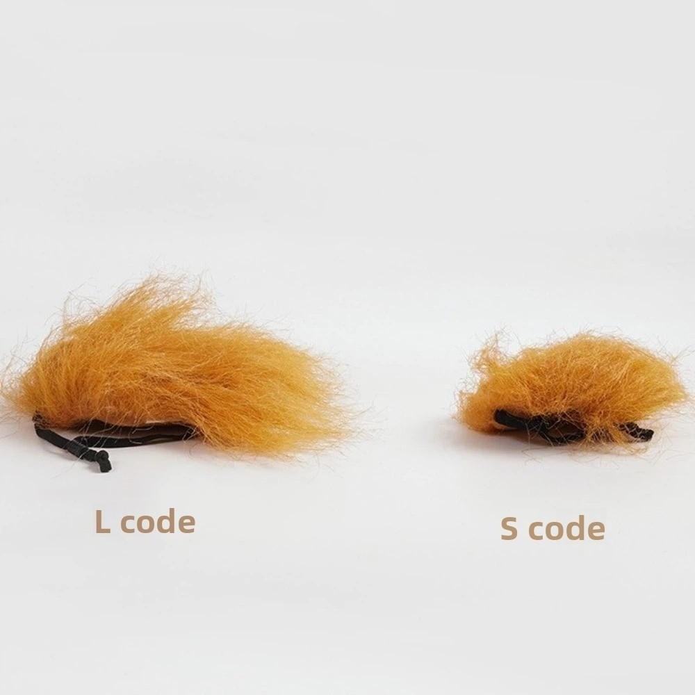 Eye-catching Cat Yellow Wig DIY Trimmable Novelty Pet Cosplay Hat Polyester Adjustable Cat Headdress Party Dress-Up