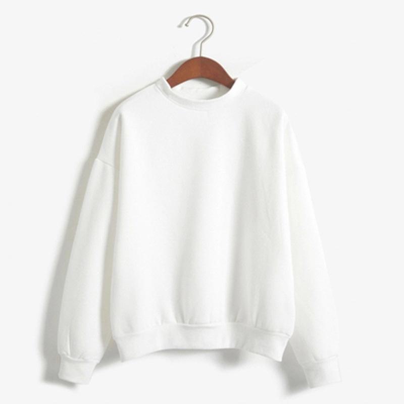 Women's Korean Plus Velvet Solid Color Sweater: Autumn/Winter High Collar Loose Baseball Jacket