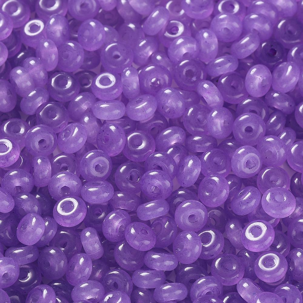 50pcs Glass Imitation Jade Beads Flat Round Spacer Beads Assortments for DIY Necklaces Bracelets Jewelry Making Accessories