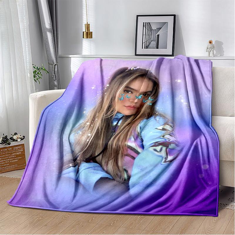 3D Baskı Karol G Singer HD Battaniye, Yumuşak Atmak Battaniye Ev Yatak Odası Yatak Kanepe Piknik Seyahat Ofis Dinlenme Kapak Battaniye Çocuklar için