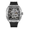 BONEST GATTI Men Fashion Automatic Mechanical Watches Rubber Strap Dragon Dial Luminous Classic Wristwatch for Men