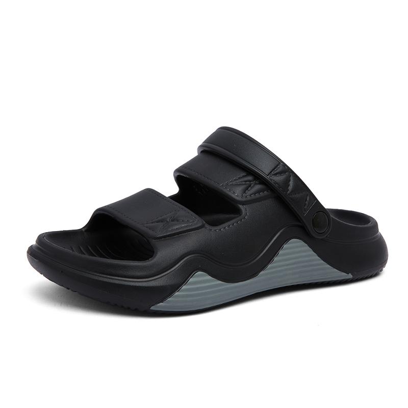 

Модные летние тапочки-подушки для женщин и мужчин, мягкая подошва, нескользящие, пляжные, прохладные тапочки, слипоны с открытым носком, домашняя обувь, сандалии 39-40 серый