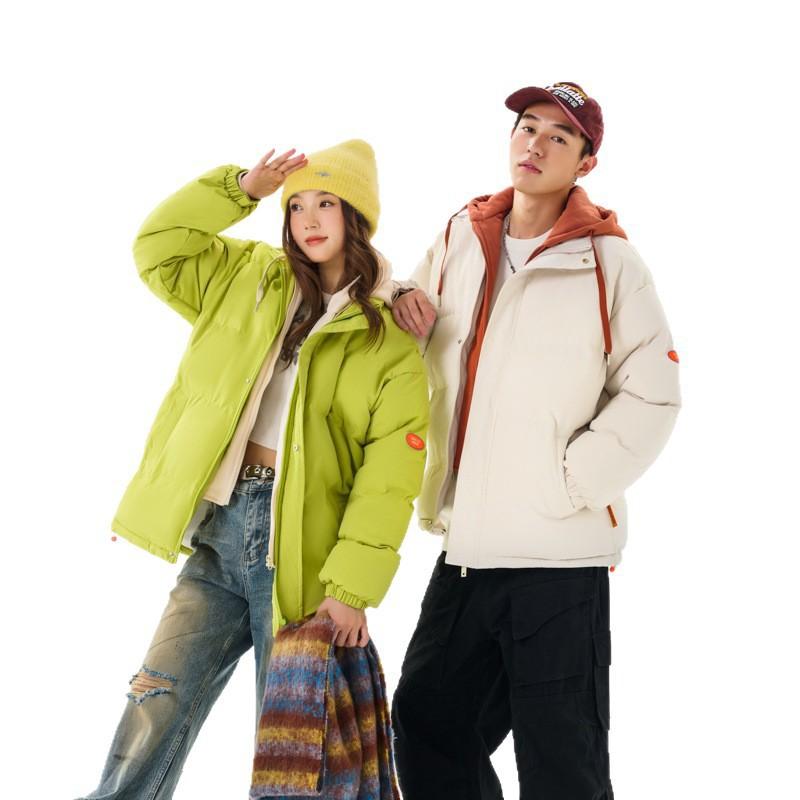 Unisex Winter Hooded Thick Cotton Puffer Jacket Oversized Streetwear Coat Men Women