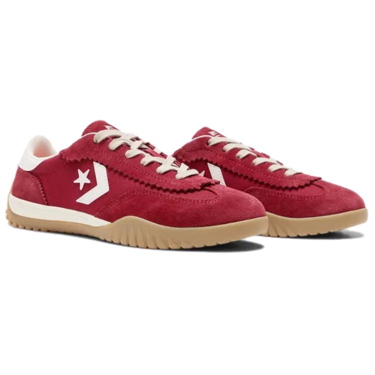Converse Run Star Trainer Comfortable and Fashionable Shock-absorbing Slip-resistant Low-top Casual Shoes Unisex Red and White