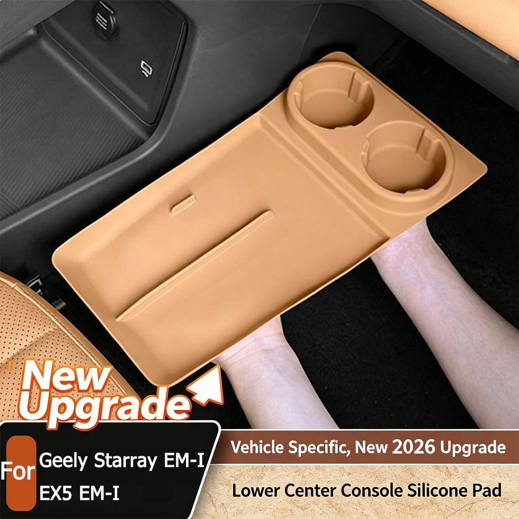 Per Geely Starray EM-I/EX5 EMI Vano Portaoggetti Basso Centrale Controllo Tazza Acqua Tappetino Scatola Portaoggetti in Silicone Accessori Interni Auto