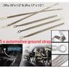 Car Truck Firewall Engine Body Engine Ground Strap Tinned Copper Cable Kit 5 Pcs