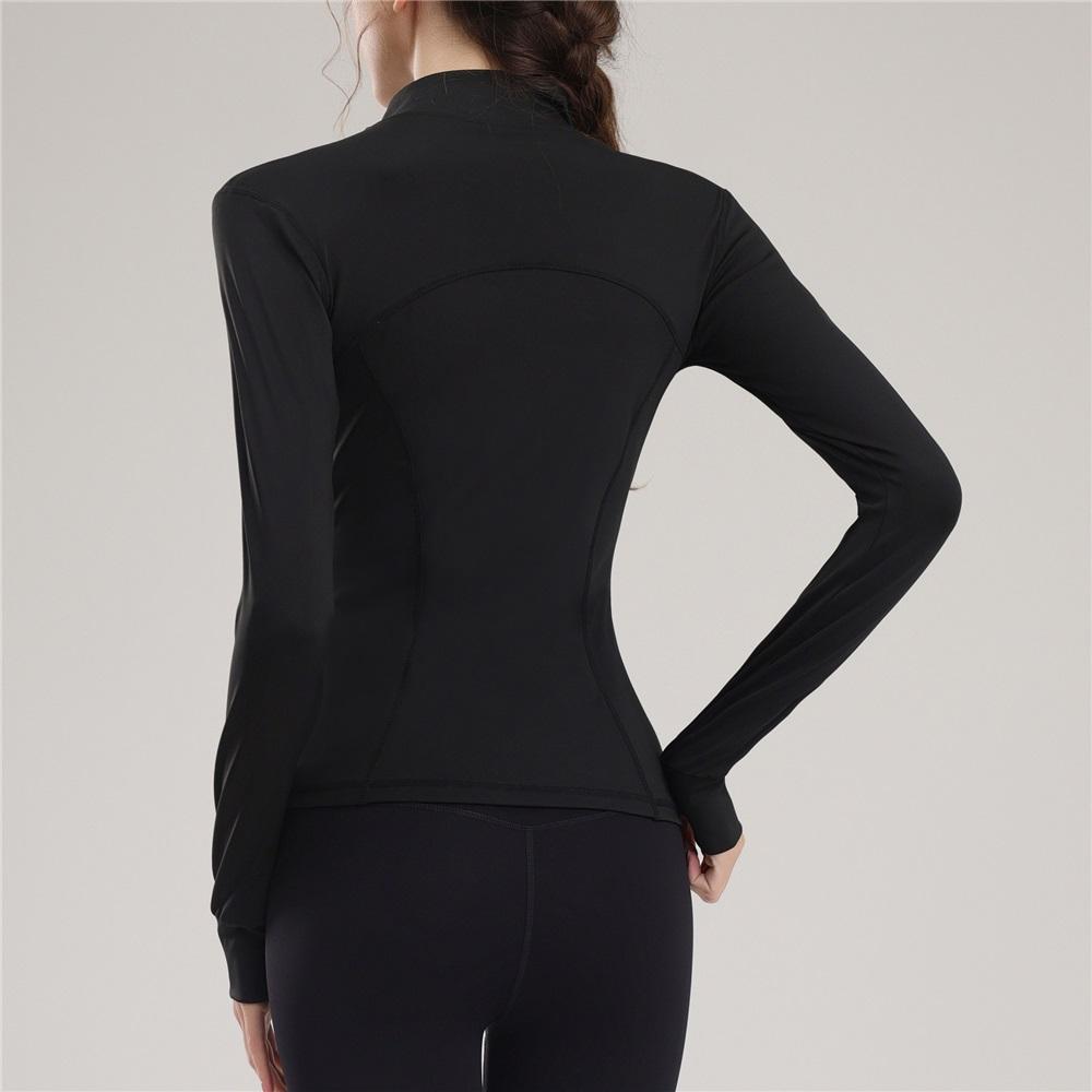 New Sports Jacket For Women With Nude Feeling, Slim Fit And Slimming, Zipper Yoga Suit, Long Sleeved Outdoor Running And Jumping Exercise Fitness Top